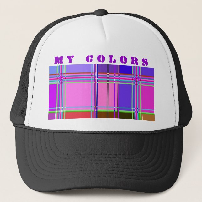 Boné Quadrados de cores do tecido (Frente)