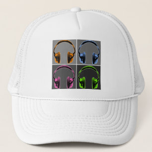 Boné Quatro Fones de Ouvido Pop Art