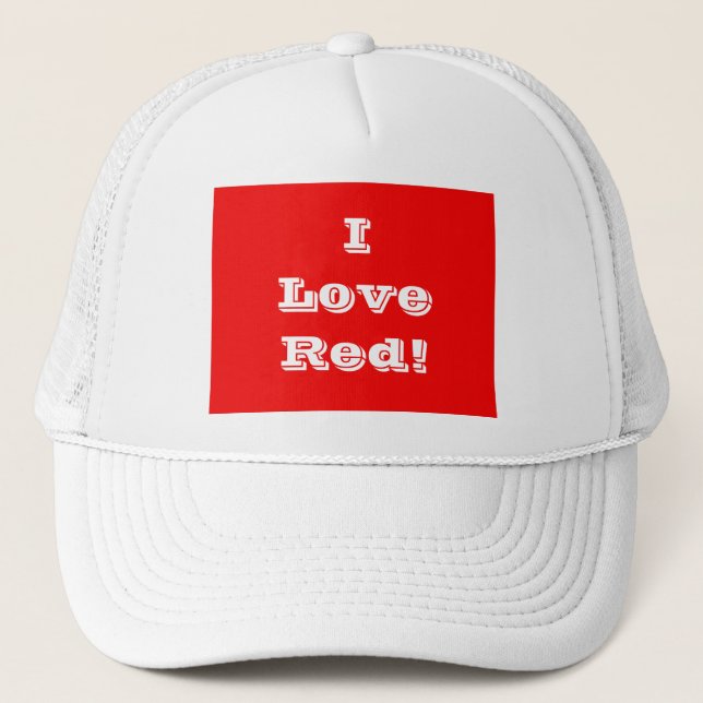 Boné Que eu adoro vermelho (Frente)