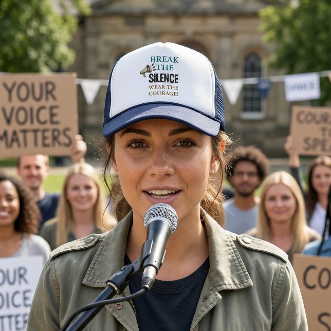 Boné Quebre a coragem do silêncio (Criador carregado)