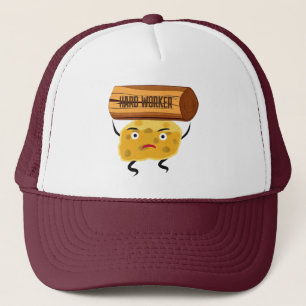 Boné Queijo engraçado com log