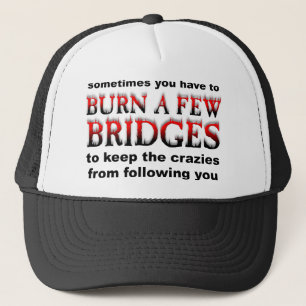 Boné Queimar Algumas Pontes Gorro Com Chapéu Engraçado