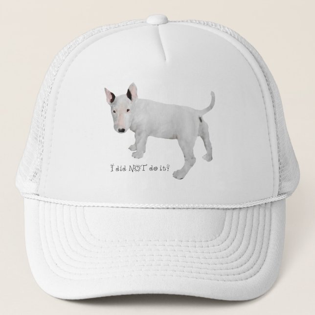 Boné Quem, eu?  Filhote de Bull Terrier (Frente)
