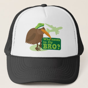 Boné Quem precisa de voar o bro? humor do pássaro do