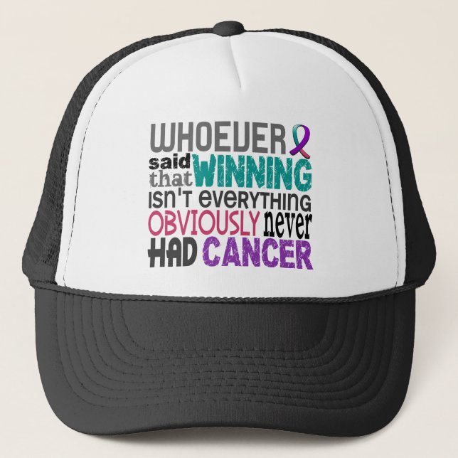 Boné Quem quer que disse o cancer de tiróide (Frente)
