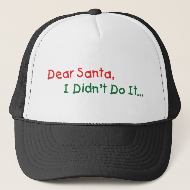 Boné Querido Papai Noel, Não Fui Eu - Carta Divertida p (Frente)
