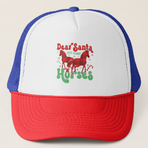 Boné Querido Papai Noel Traga Apenas os Cavalos Natal D