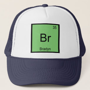 Boné Química do Nome Bradyn Elemento Tabela Periódica