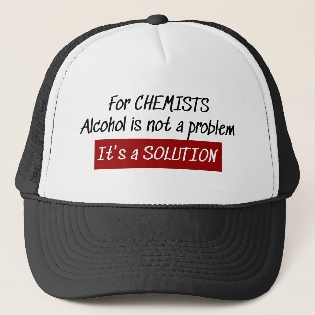 Boné Químicos Piada de Química da Solução de Álcool (Frente)