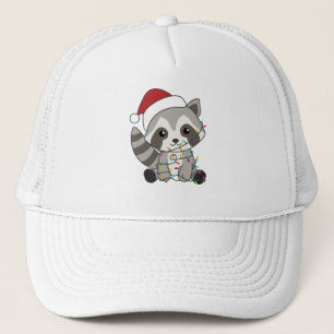 Boné Raccoon Christmas Snow Winter Raccoons