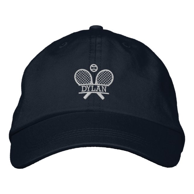Boné Rackets de Ténis com Nome Personalizado (Frente)