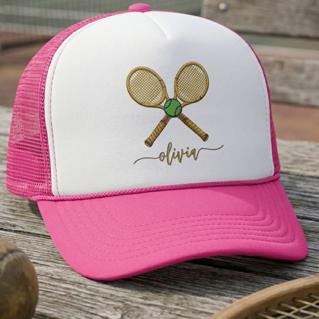Boné Rackets de Ténis Personalizados com o Seu Nome     (Criador carregado)