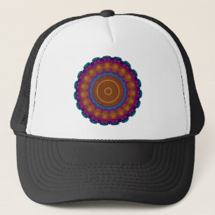 Boné Radiação Neon Wreath Caleidoscópio Mandala