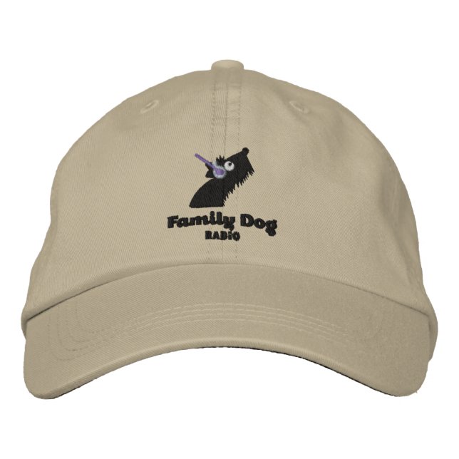 Boné Rádio de Cachorro Familiar Bordado Hat -tan (Frente)