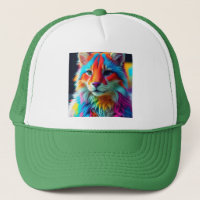 Rainbow Colour Furry Cat-68587
