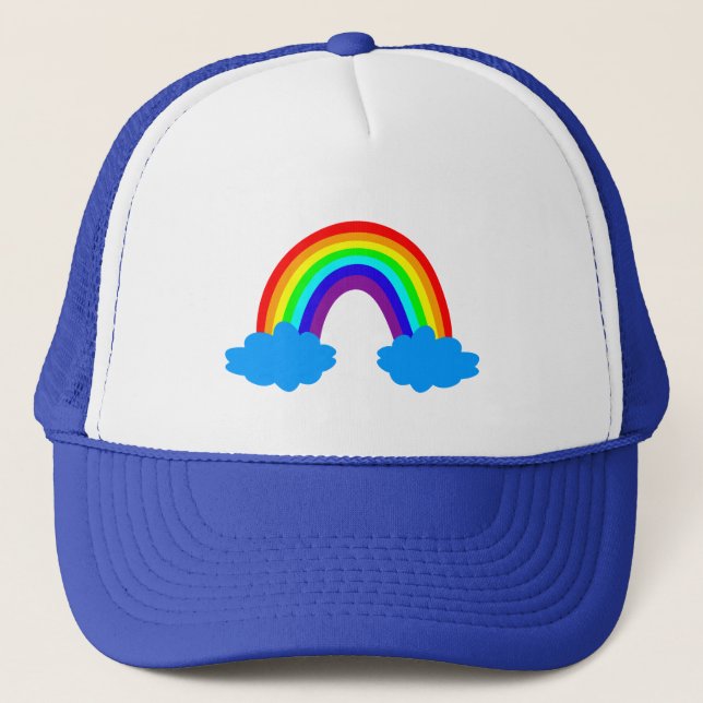 Boné Rainbow Hat & Clouds / moda arco-íris (Frente)