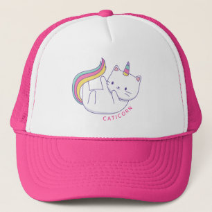Boné Rainbow Meowgical Caticorn Trucker Hat