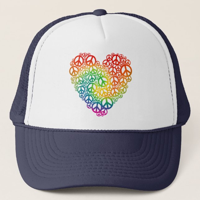 Boné Rainbow Peace Heart (Frente)
