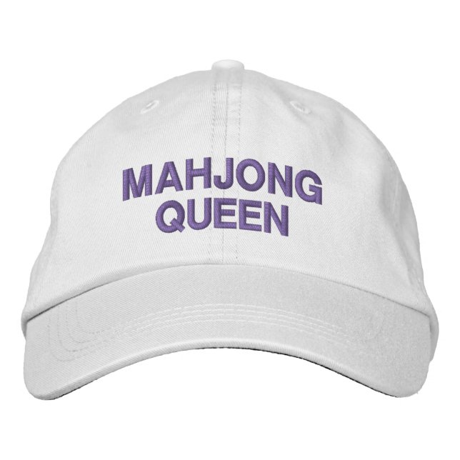 Boné Rainha do Mahjong Citação Divertida Personalizada (Frente)