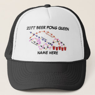 Boné Rainha do Pong de Cerveja Personalizada