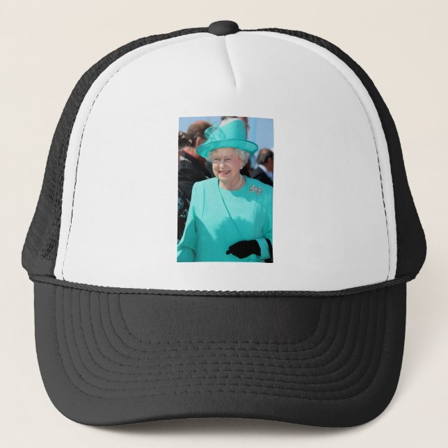 Boné Rainha Isabel II em Turquesa Hat Professiona (Frente)