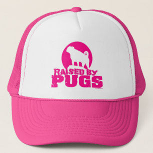 Boné RAISED BY PUGS Hot Pink Trucker Hat