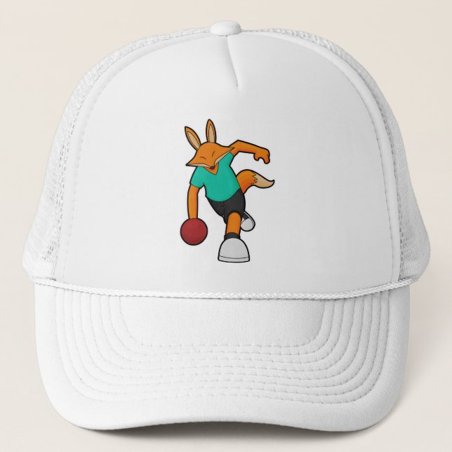 Boné Raposa em Boliche com Bola de boliche (Frente)