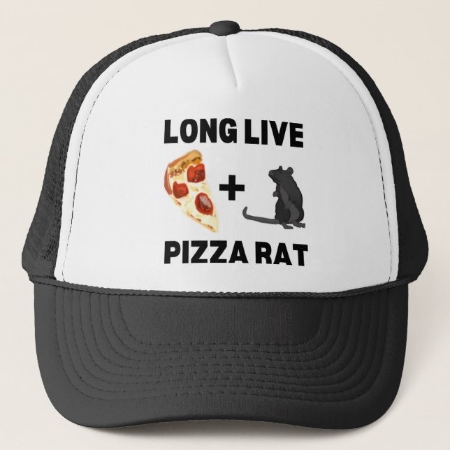 Boné Rato de pizza ao vivo (Frente)