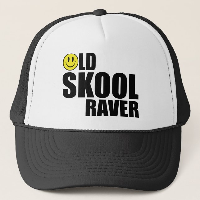 Boné Raver idoso 2 de Skool (branco) (Frente)