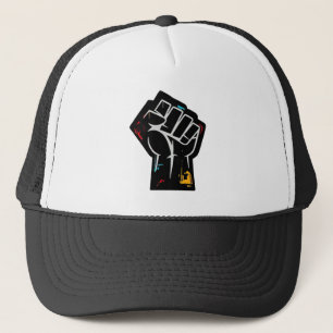 Boné Rebelião do Poder Negro Punho Design para Ativismo