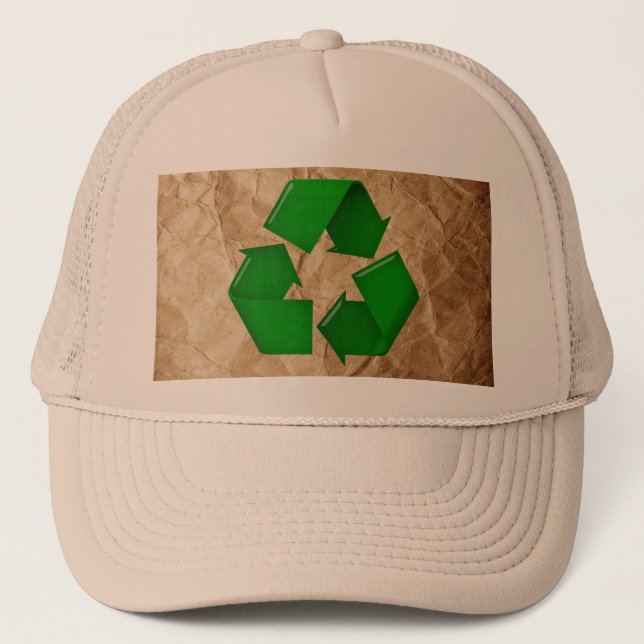 Boné Reciclar - Papel amassado (Frente)