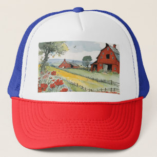 Boné Red Barn Clássico e Farmland com Flores Selvagens