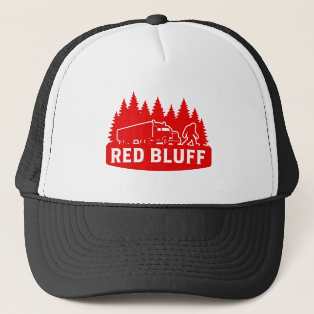 Boné Red Bluff Bigfoot Semi-Caminhão & Silhueta da Flor (Frente)
