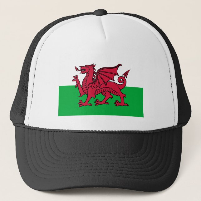 Boné Red Dragon Celtic Flag & Welsh (Frente)