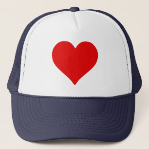 Boné Red Heart Shape Love Classic Simple Minimalism