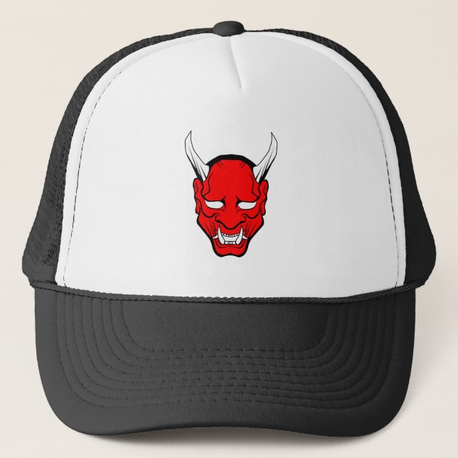 Boné Red Japan Hannya Mask (Frente)