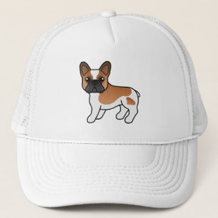 Boné Red Piebald French Bulldog Cute Cartoon Dog