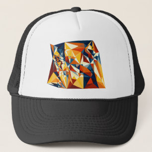 Boné Rede de triângulos multicoloridos