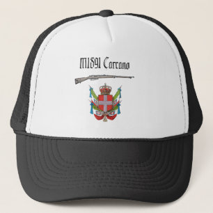Boné Reino da Itália Fuzil Carcano M1891 da Primeira Gu
