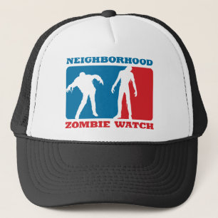 Boné Relógio do zombi da vizinhança - vermelho e azul