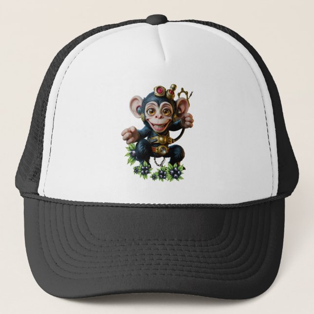 Boné Relógio Guardião da Caverna – O Macaco Sussurrante (Frente)