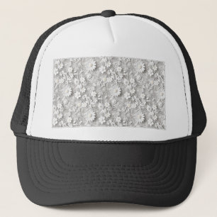 Boné Renda Floral Branca