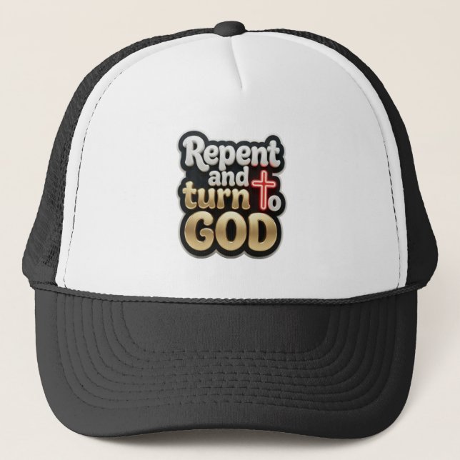 Boné Repent and turn to GOD - Christian (Frente)