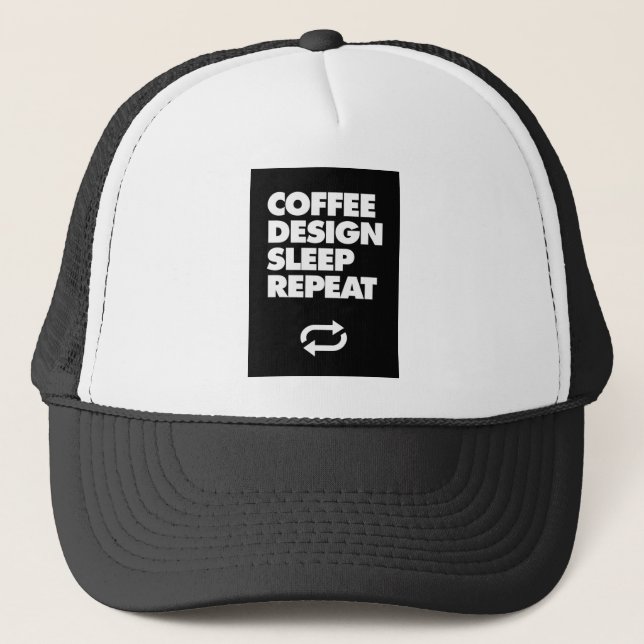Boné Repetição de Design de café (Frente)