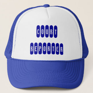 Boné Repórter do tribunal orgulhoso - carta branca azul