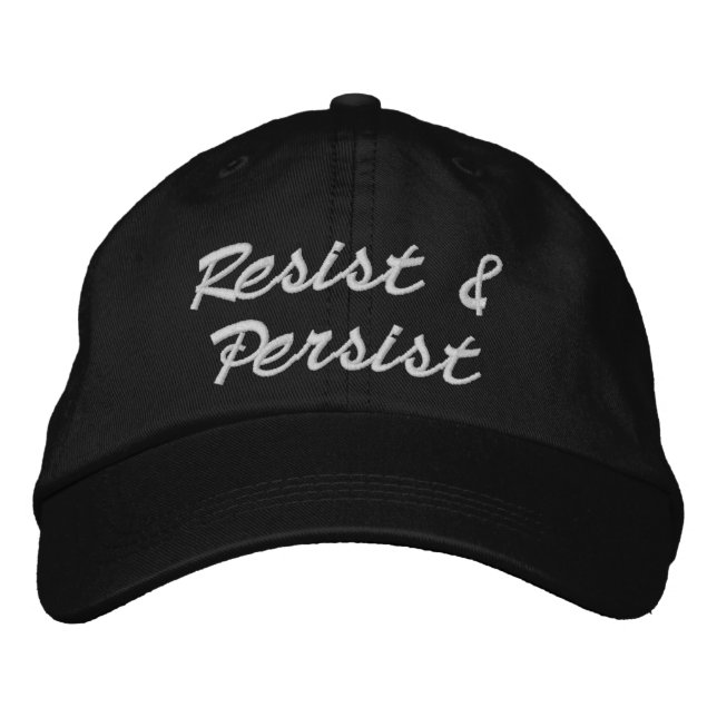 Boné Resistência e persistência do script branco boniti (Frente)