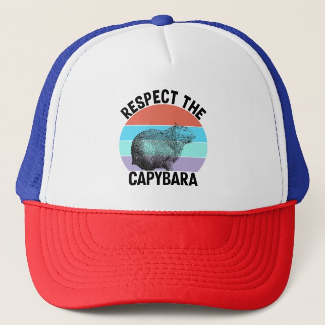 Boné Respeite o Capivara Roedor Engraçado Capivara (Frente)