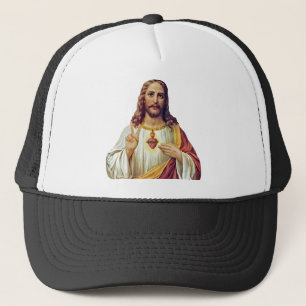 Boné Retrato do Sagrado Coração de Jesus com Sinal de P