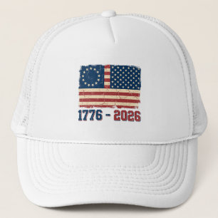 Boné Retro Betsy Ross & Bandeira de 50 Estrelas 2026 Se
