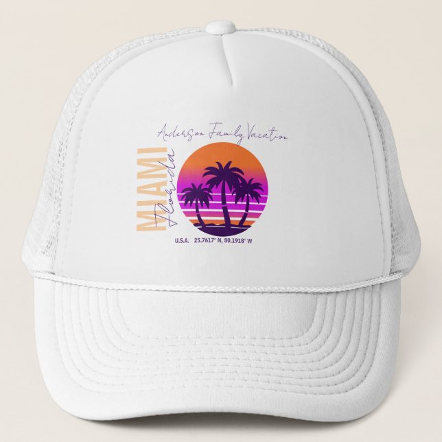 Boné Retro Custom Vacation Hat (Frente)
